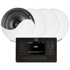 Q Acoustics E120 Black Bluetooth Ceiling Speaker System with DAB+ Radio 4 xNCSS8