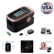Pulse Oximeter Fingertip OLED SpO2 Monitor with Case Lanyard Batteries for