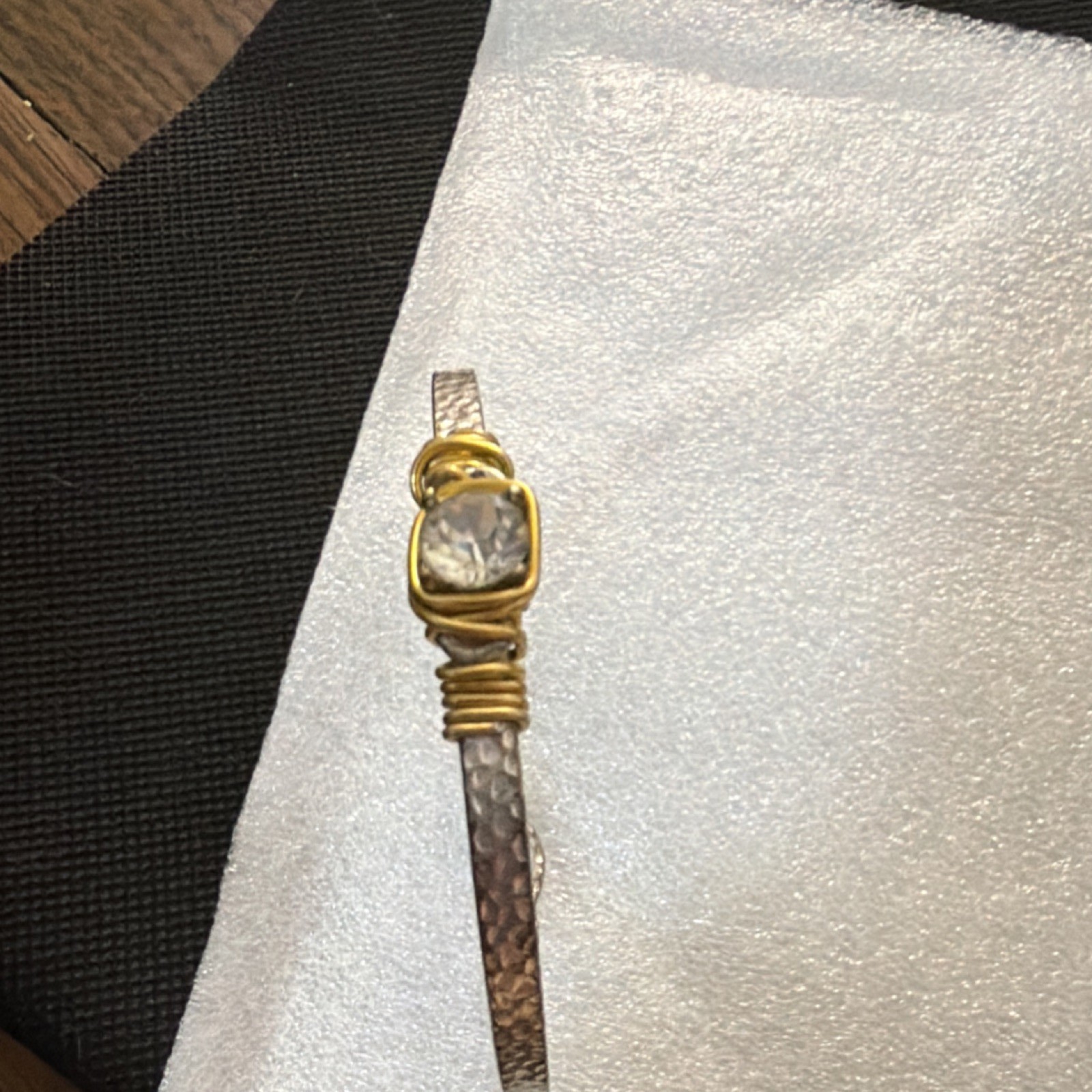 Handcrafted Wire Wrapped Copper Bangle Bracelet S… - image 2