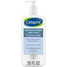 Cetaphil Body Wash, Moisturizing Relief Body Wash for Sensitive Skin, Creamy Ric