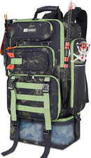 Fishing Backpack with Cooler, 45L Tackle Bag  Rod Holders for Outdoor Gear