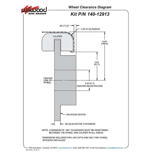 Wilwood 140-12913 FDLI 11.28 Inch Front Brake Kit, 1949-53 Fits Ford/Mercury - Picture 4 of 7