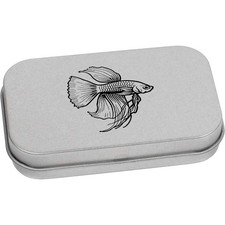 'Betta Fish Swimming Gracefully' Metal Hinged Tin / Storage Box (TT045995)