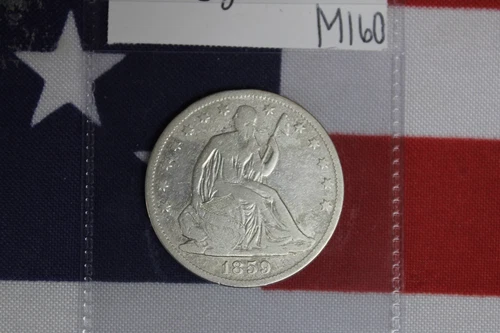 1859-O Liberty Seated Half Dollar - Cleaned - Very Good Condition (M160)