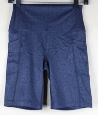 90 Degree by Reflex Biker Shorts Navy Blue Tie Dye Size Medium