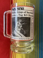 Philadelphia Phillies 1980 Championship Glass Mug *Free Shipping*