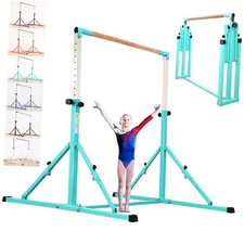  4FT/Gymnastic Bar Set Gymnastics Kip Bar with 5 Ft 5FT Teal Bar Without Mat