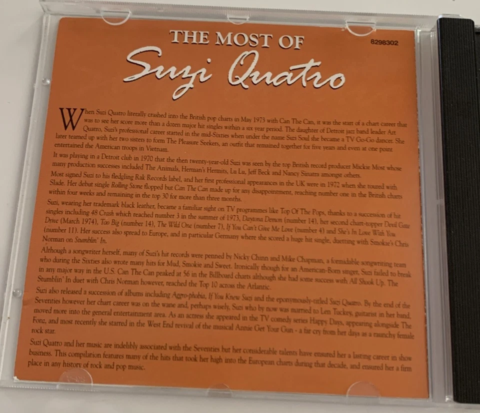 The Most Of SUZI QUATRO - 20 Tracks CD - VGC - image 4 of 4