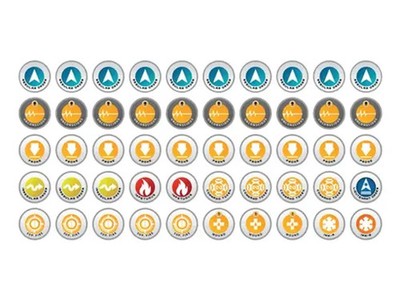 N4 Infinity Tokens Starter Set (50) w. Orders Blue | Micro Art Studio