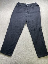 Faded Glory Womens Size 18W Tall Relaxed Fit Black Denim Jeans