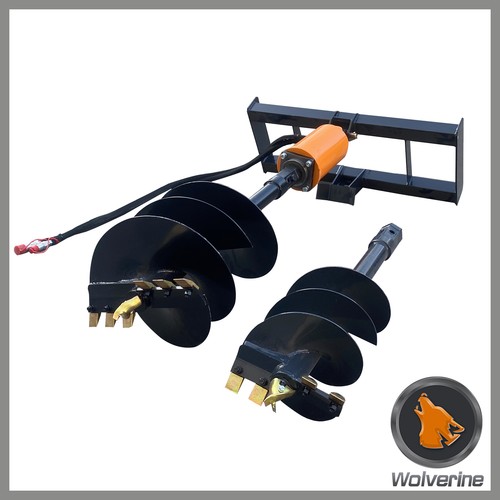 Wolverine Skid Steer Attachment Auger Post Hole Hydraulic Digger 12 ...