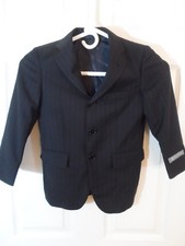 NWT His First Hickey Freeman Dark Grey Pinstripe Suit Jacket Sport Coat Size 4