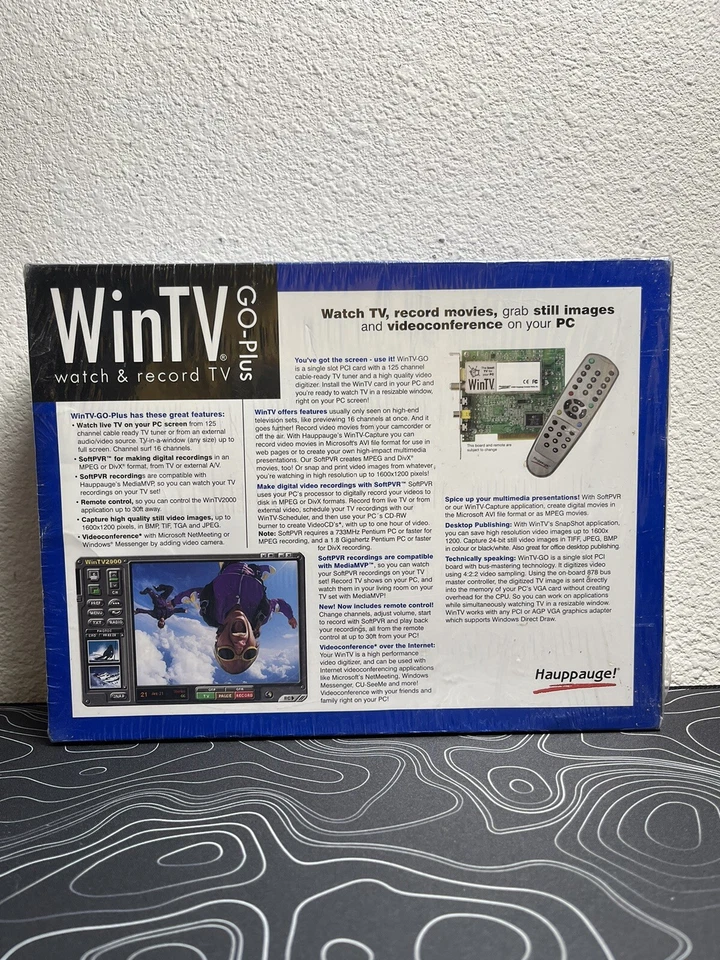 Hauppauge WinTV-Go-Plus Model 1033 Tuner Card Cable Ready Remote CD Install - Image 2 of 4