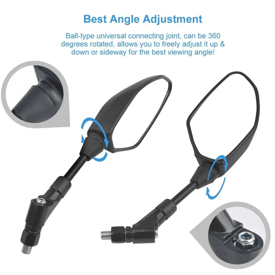 For YAMAHA MT-07 MT-09 Tracer MT-10 FJ-09 MT-25 FZ-09 MT-01 E9 Rear View Mirrors - Изображение 3 из 4