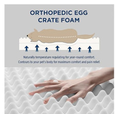 Bedsure XL Dog Bed for Large Sized Dogs -Orthopedic X Egg Crate Foam no cover 