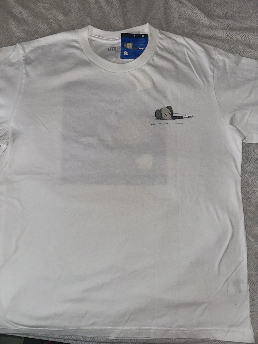 KAWS x Uniqlo “Swimming Artbook Cover” Graphic T-shirt White