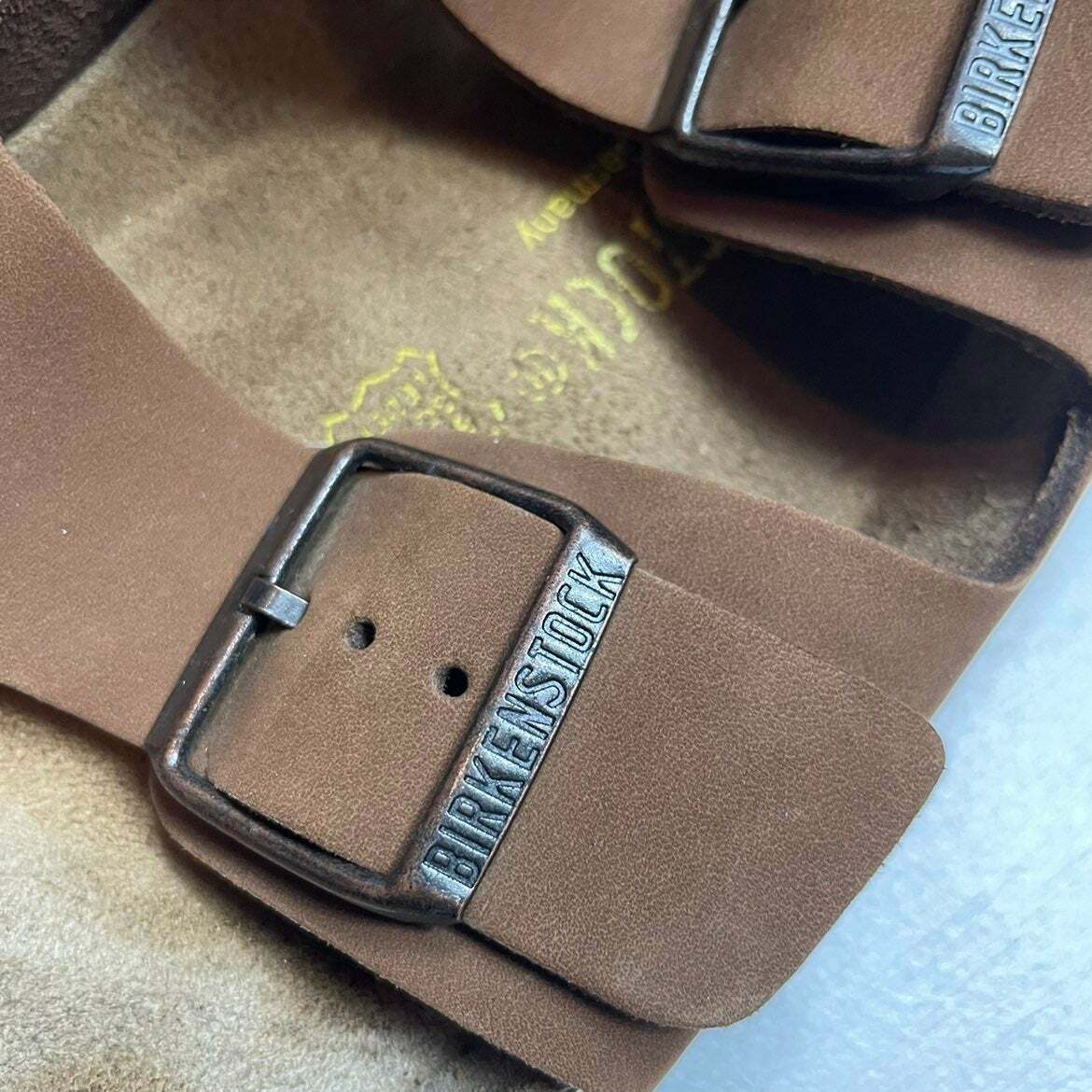Mens Birkenstock Milano Light Brown Two-strap Sandals Size 