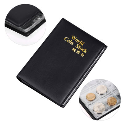 120 COINN Holder Collection Storage Collecting Penny Pockets Album Book Black BT