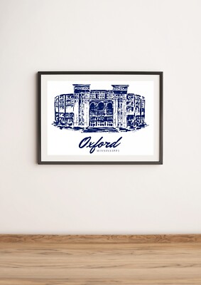 Ole Miss Rebels Vaught Hemingway Stadium | 16 x 20 Poster Print | Oxford Miss