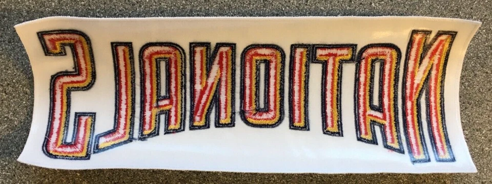 2005-10 WASHINGTON NATIONALS MLB BASEBALL 8.75" STYLIZED TEXT TEAM LOGO PATCH - Image 3 of 3