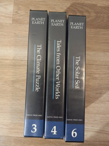 Easton Press Video Planet Earth 1989 VHS 3 4 6 Climate Solar Sea Tales Worlds - Picture 5 of 8