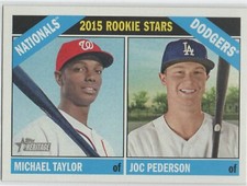 2015 Topps Heritage Baseball #11 Joc Pederson LOS ANGELES DODGERS Rookie Card 2. rookie card picture
