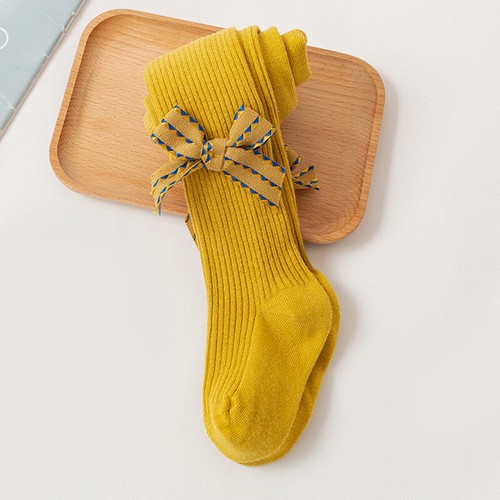 Baby Girl BOW TIGHTS Spanish Style Ribbon Socks - Picture 16 of 20