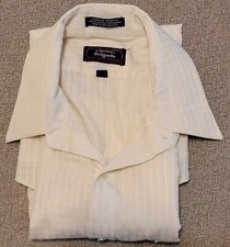 VTG Arrow Brigade Polyester/Cotton Shirt Adult 16.5 White Cotton Button Mens 70s