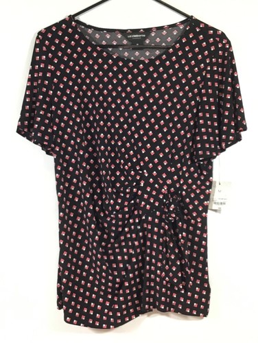 liz claiborne womens crew neck short sleeve blouse