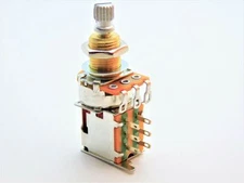 Alpha 250K PUSH PUSH SHORT SPLIT SHAFT AUDIO TAPER POT/POTENTIOMETER DPDT