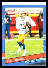 Justin Herbert 1991 Retro 2021 Donruss Football Card #91-28 Los Angeles Chargers