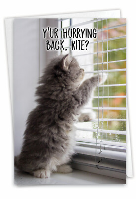 1 Miss You Card with Envelope - Miss U Kitties C3365HMYG
