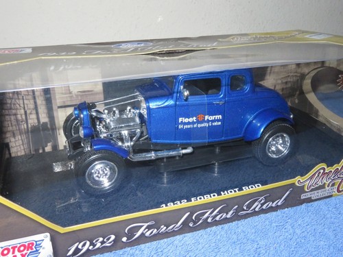 TIMELESS CLASSICS 1932 FORD COUPE HOT ROD FLEET FARM 1:18 MOTOR MAX RARE! - Picture 2 of 8