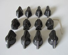 Pack of 12 Vintage set screw Guitar AMP Chicken Head / Effect pointer Knob Black