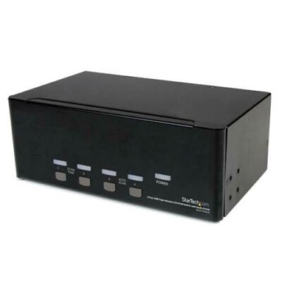 StarTech 4 Port Triple Monitor DVI USB KVM Switch mit Audio & USB 2.0 Hub