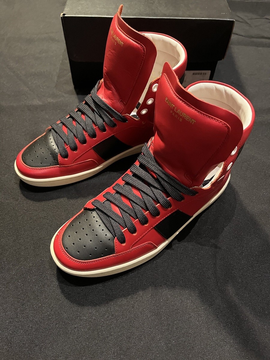 SAINT LAURENT COURT CLASSIC HIGH TOPS SL/10H SNEAKERS SHOES SIZE