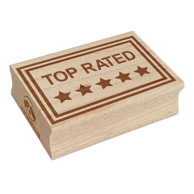 Top Rated 5 Stars Rectangle Rubber Stamp for Stamping Crafting