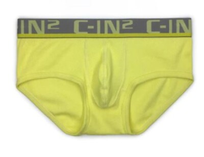 New Men's Sexy C-IN2 C-Theory Yael Yellow Brief w/Contoured Pouch -Gay |  eBay