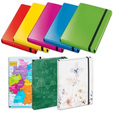 Heft Box Sammel Mappe Dokumenten A4 Stabil Gummizug Verschluss viele Designs neu