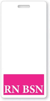 RN BSN Badge Buddy - Vertical - Hospital ID Card Buddies for Registered Nurses