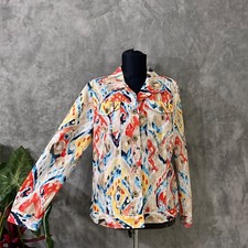 Chicos Artsy Multicolor Jacket women  s size 1 /US size Medium Button Up Aztec