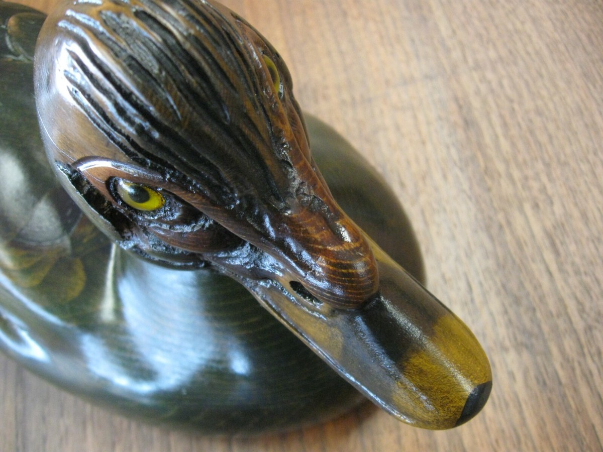 Beautiful Vintage Tom Taber Muscovy Duck Decoy /One of His Rarest