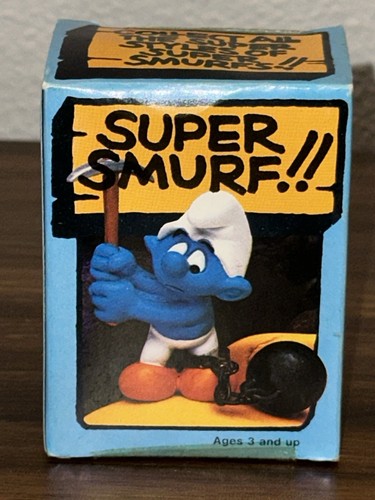 Vtg 1980 Schleich Peyo Super Smurf Chain Gang 6722. New Open Box. - Picture 10 of 12