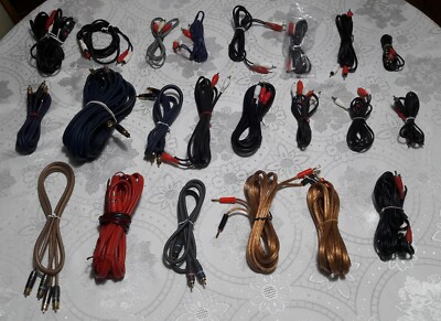 179 CABLES Audio Video Adapter Cable RCA Jack Scart HDMI TV USB Optical Stock Lot