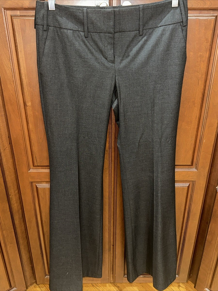 The Limited Drew Fit Womens Sz 8 Long Dark Charcoal Gray Dress Pants