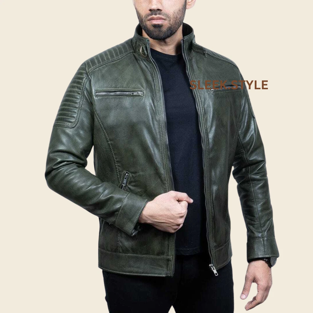 Wear New Luxurious Mens Leather Jacket Classic Design Winter Coat for Stylish