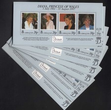 ME 600.00: WHOLESALE: 100 x GIBRALTAR Block 32 ** MNH (1998) - Death of Princess