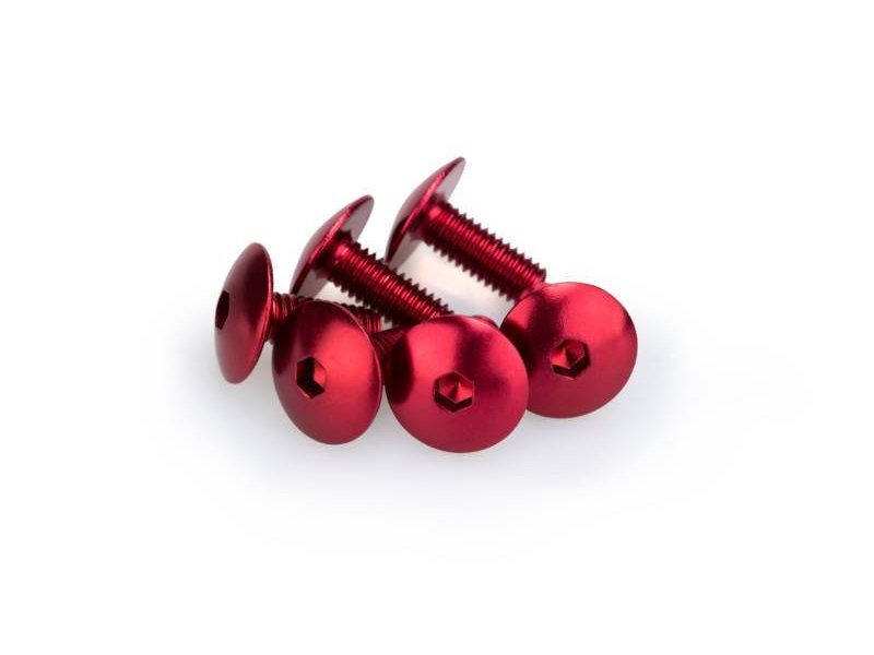 Puig Red M6 Domed Screws 15mm x 6