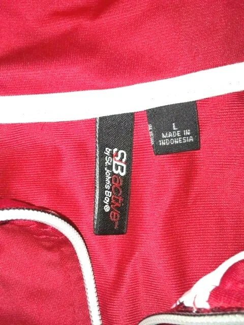 Womens SB Active Jacket Large Red with white trim Zip front - Image 3 of 4