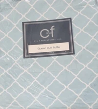 C&F Enterprise ~ Geometric Design ~ QUEEN Size ~ 60" x 80" Bed Skirt ~ 18" Drop